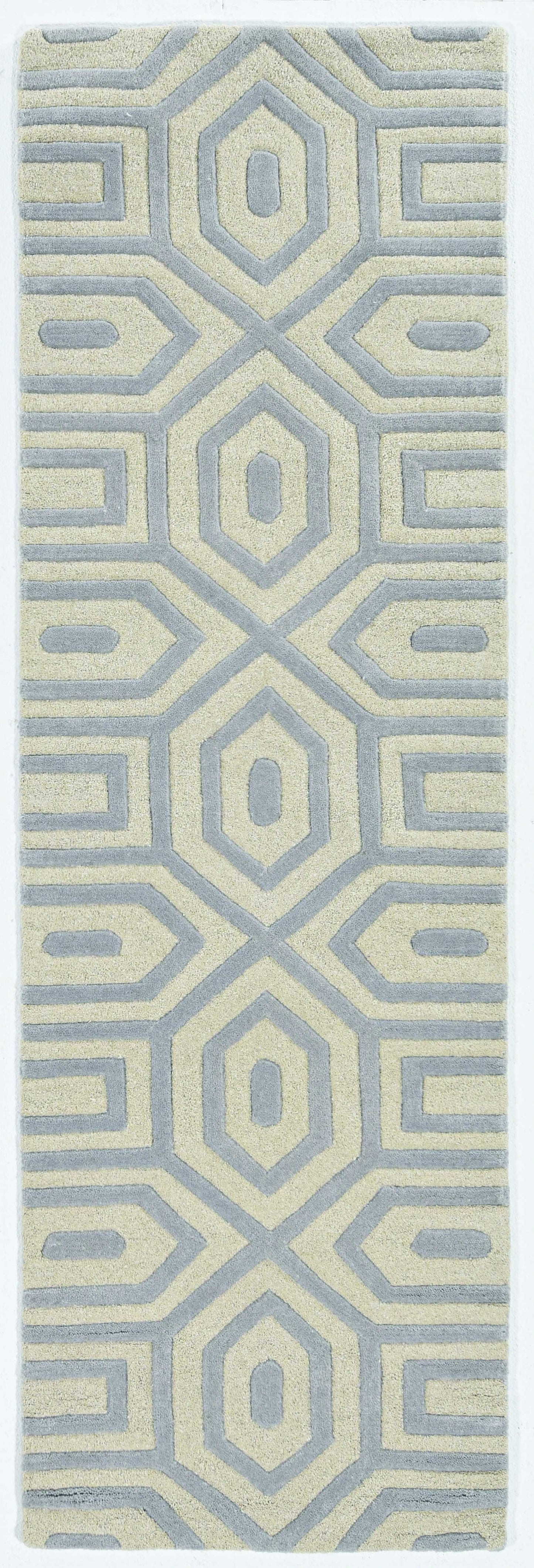 2' X 4' Gray Wool Hand Tufted Area Rug