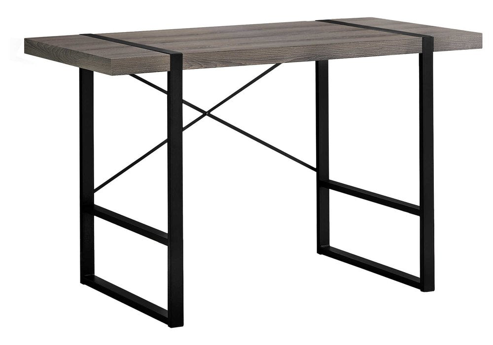 24" Taupe and Black Computer Desk