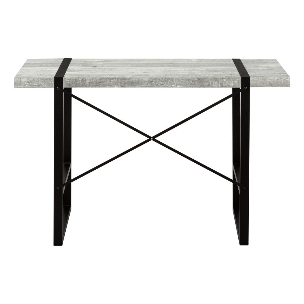 24" Gray and Black Computer Desk