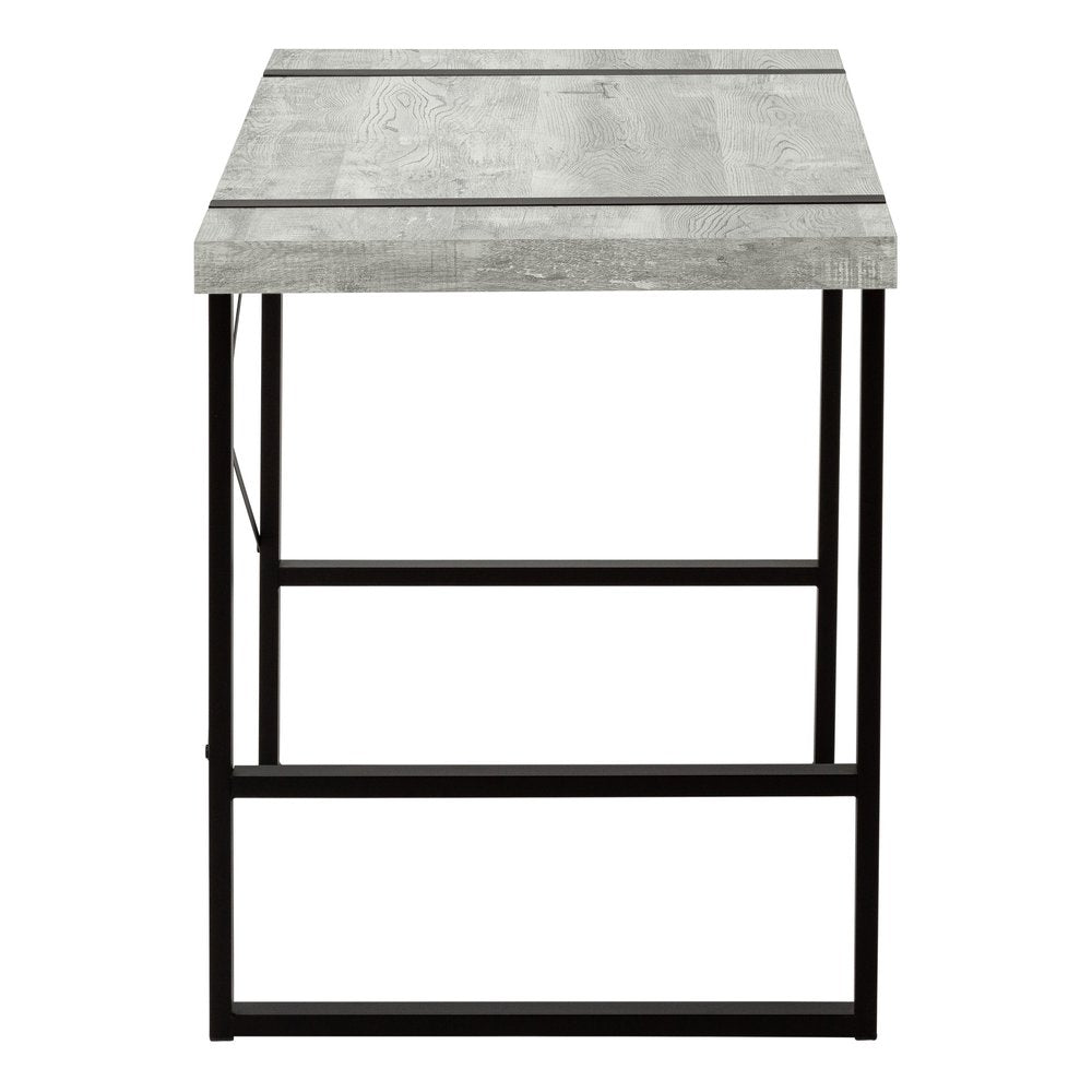 24" Gray and Black Computer Desk