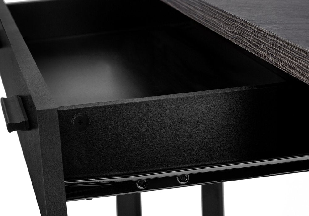 42" Gray and Black Corner Computer Desk