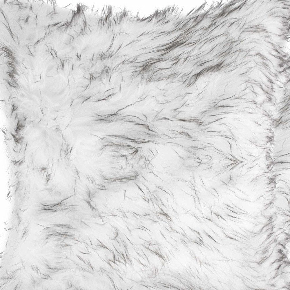 18" X 18" X 5" Gradient Gray Faux Fur 2Pack Pillow