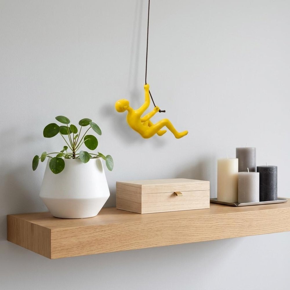 6" X 3" Yellow Resin Novelty Hanging Dimensional Sculpture