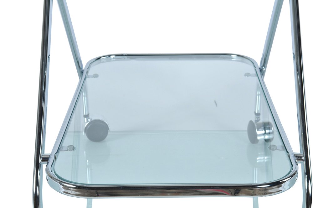 16.5" X 26.25" X 30.5" Chrome Xshape Bar Cart