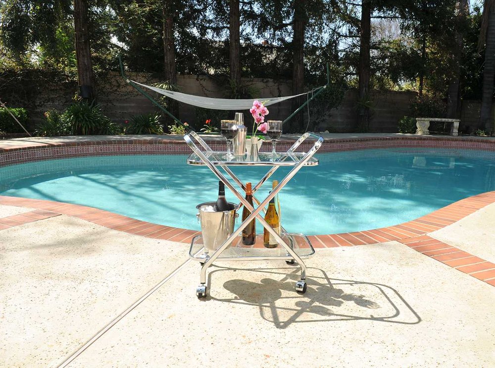 16.5" X 26.25" X 30.5" Chrome Xshape Bar Cart