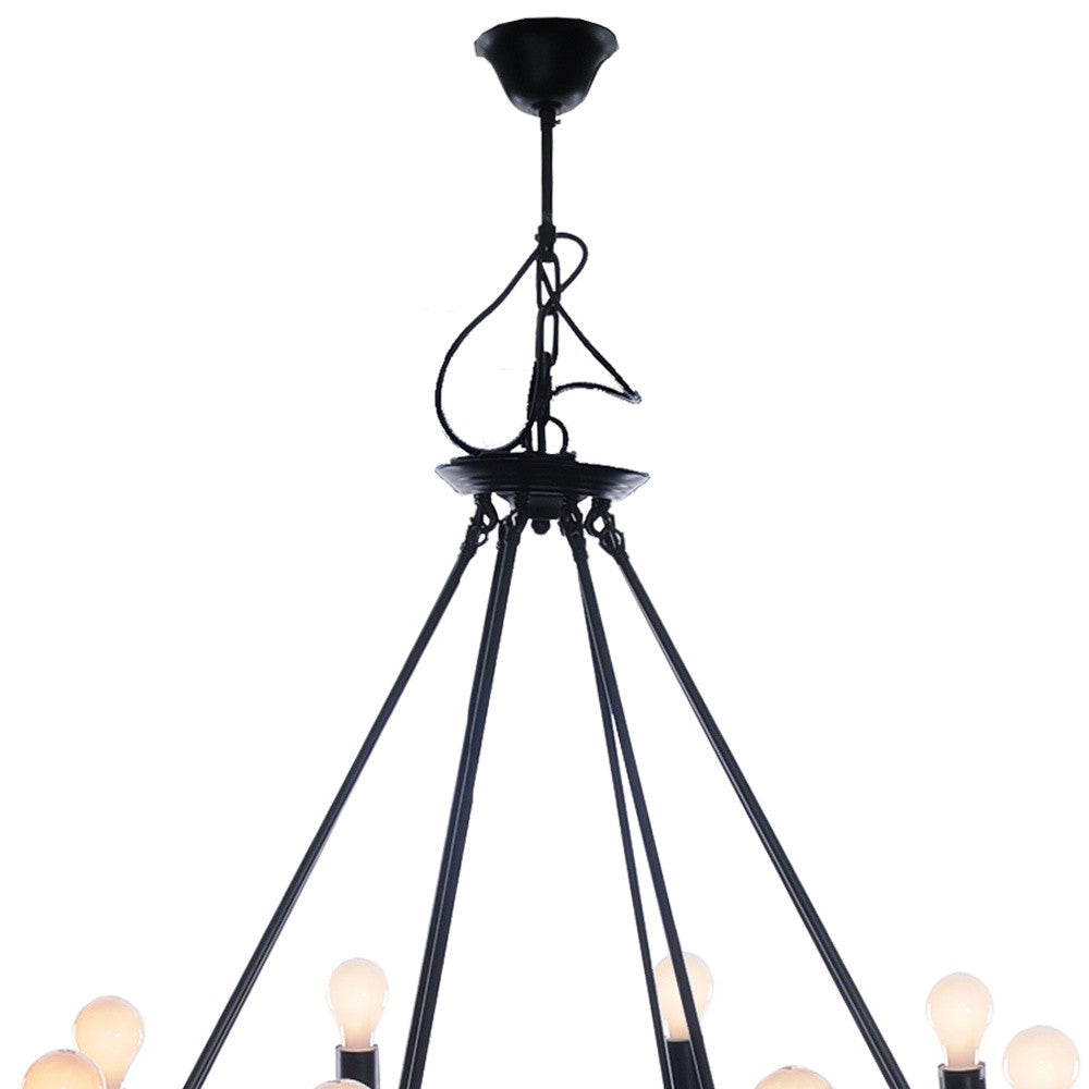 32" X 37" X 32" 8 Bulbs Rope Pendant Lamp
