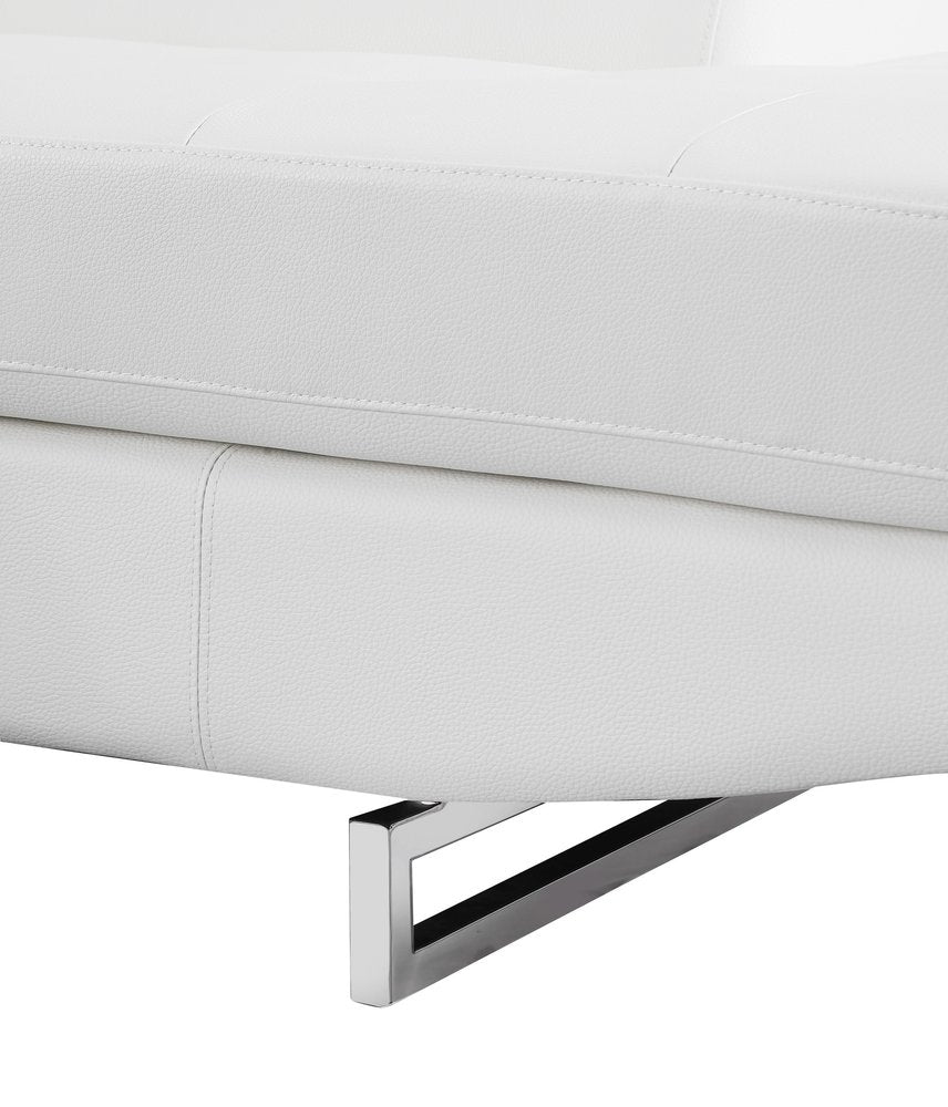 Gray Leather L Shaped Two Piece Corner Sectional