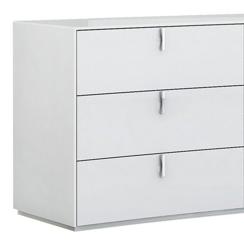 62" X 19" X 30" White Dresser