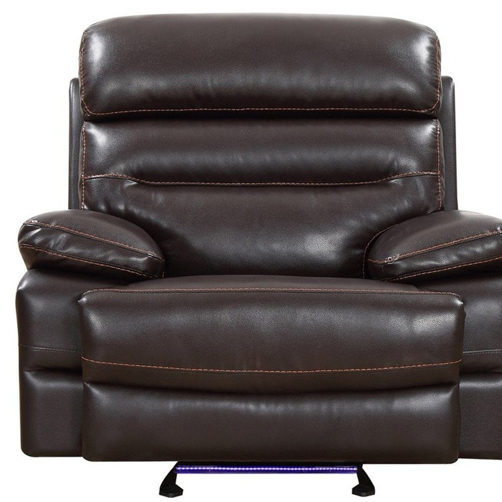 43" X 40" X 41" Brown Power Reclining Chair