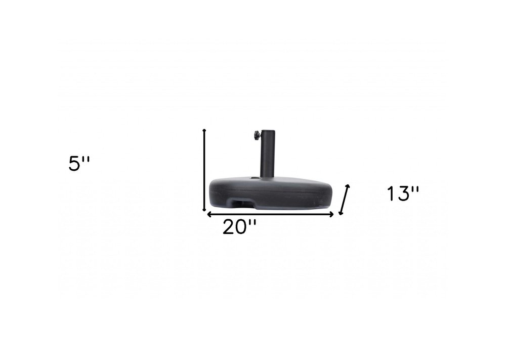 Black Heavy Duty Plastic Umbrella Base