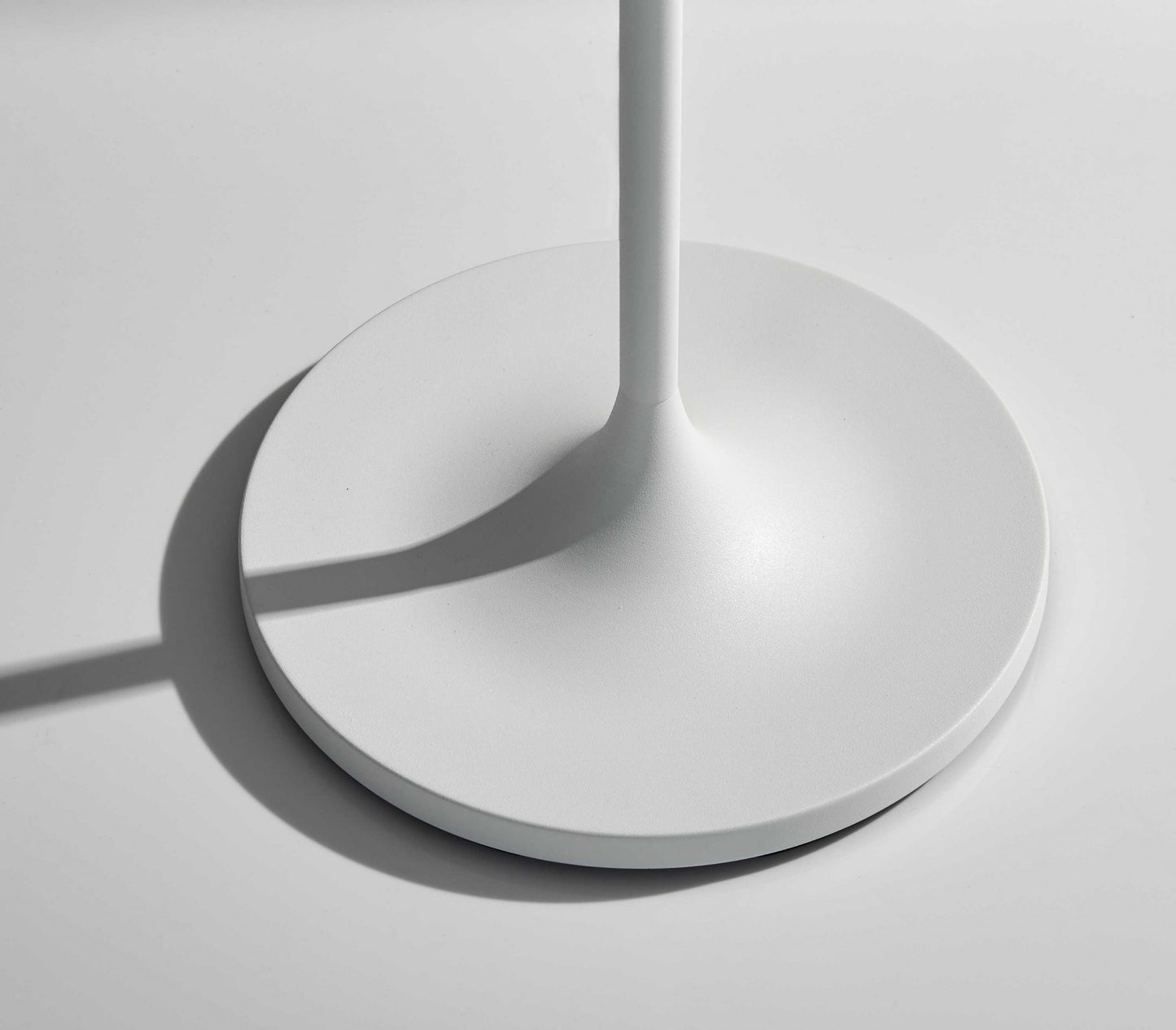 60" White Floor Lamp With White Fabric Drum Shade