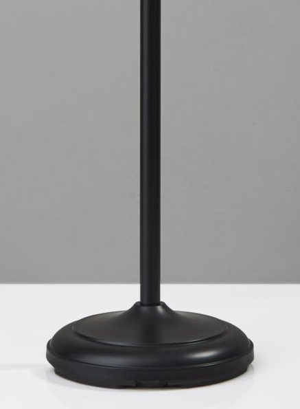 71" Brass With White Plastic Shade