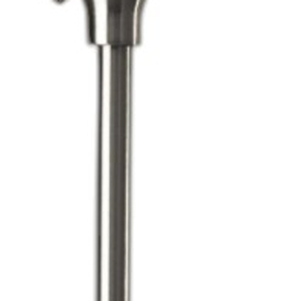 71" Brass With White Plastic Shade