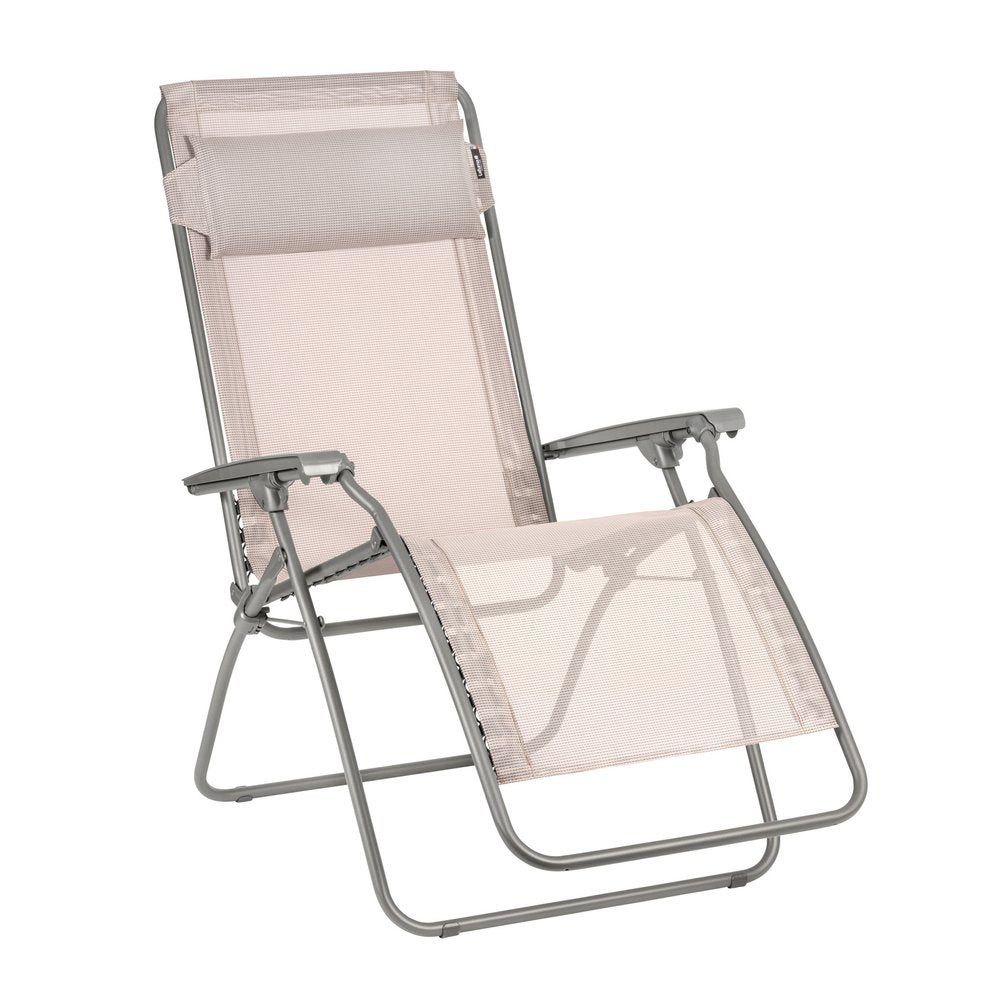 27" Blue Metal Outdoor Zero Gravity Chair with Blue Cushion