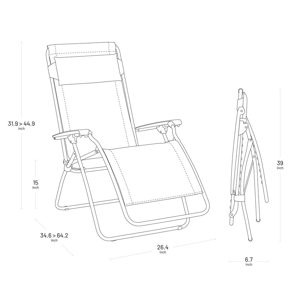 27" Blue Metal Outdoor Zero Gravity Chair with Blue Cushion