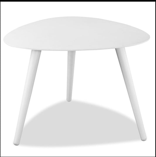 14" White Aluminum End Table