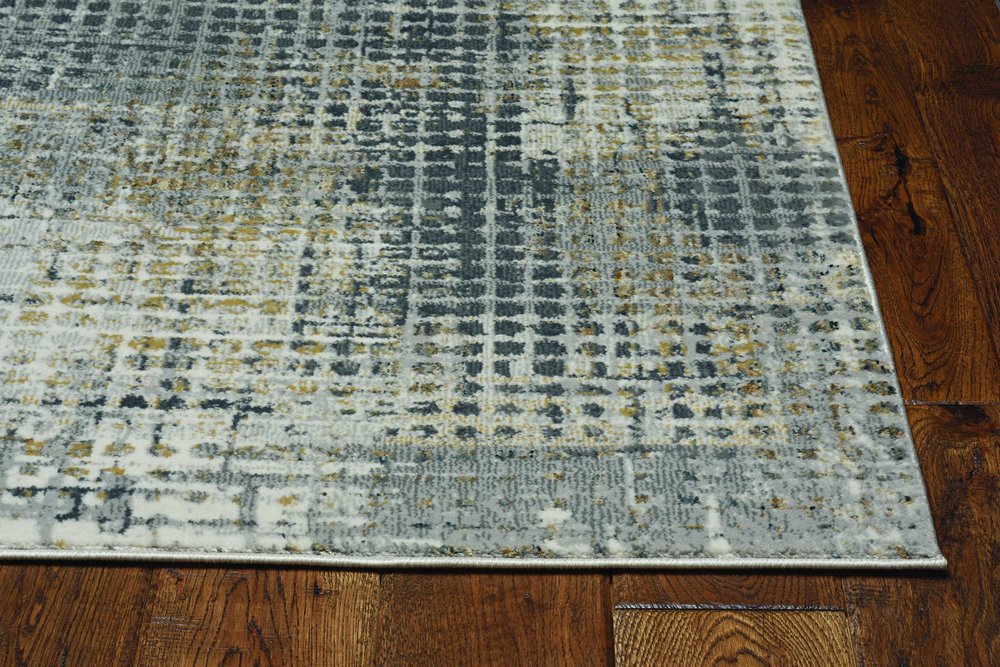 8' Ivory Red And Gray Southwestern Runner Rug