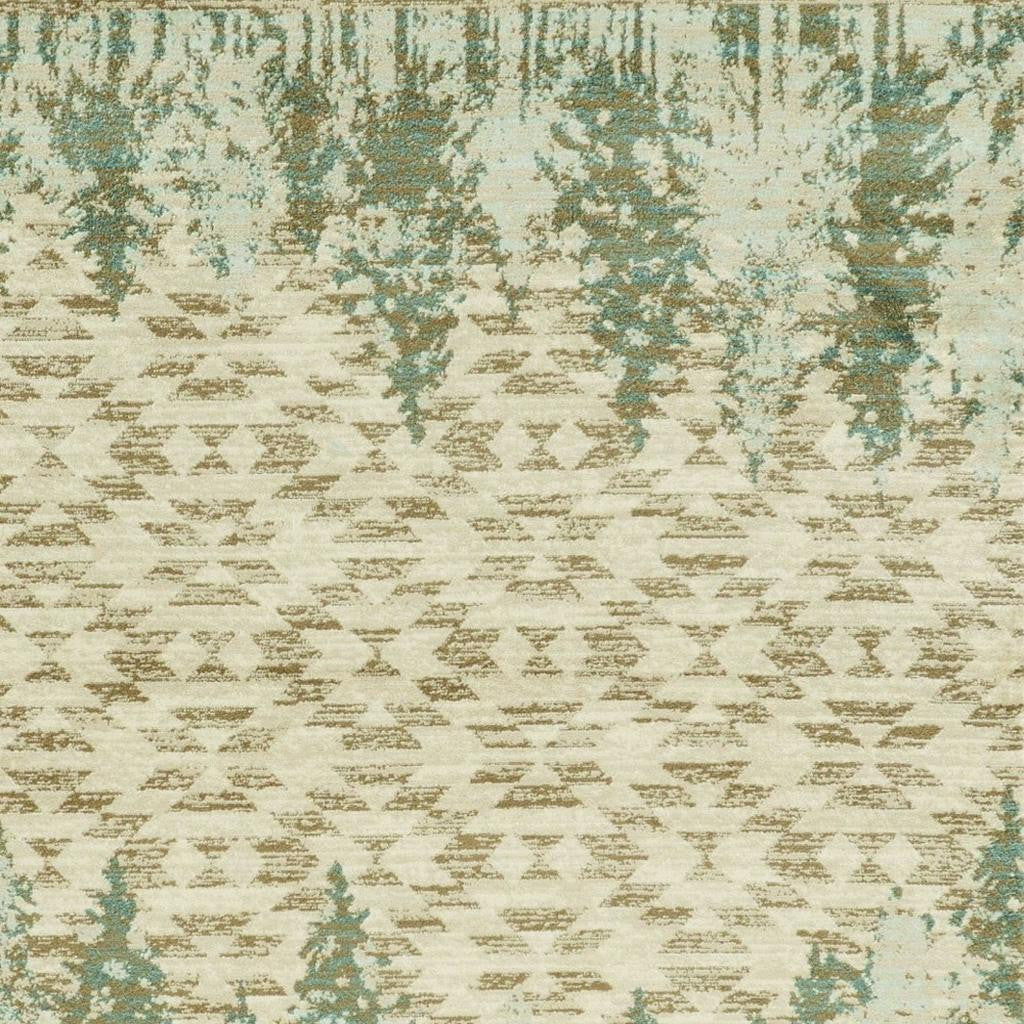 3' X 5' Beige Gray And Rust Southwestern Area Rug