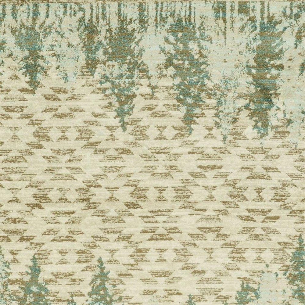 3' X 5' Beige Gray And Rust Southwestern Area Rug