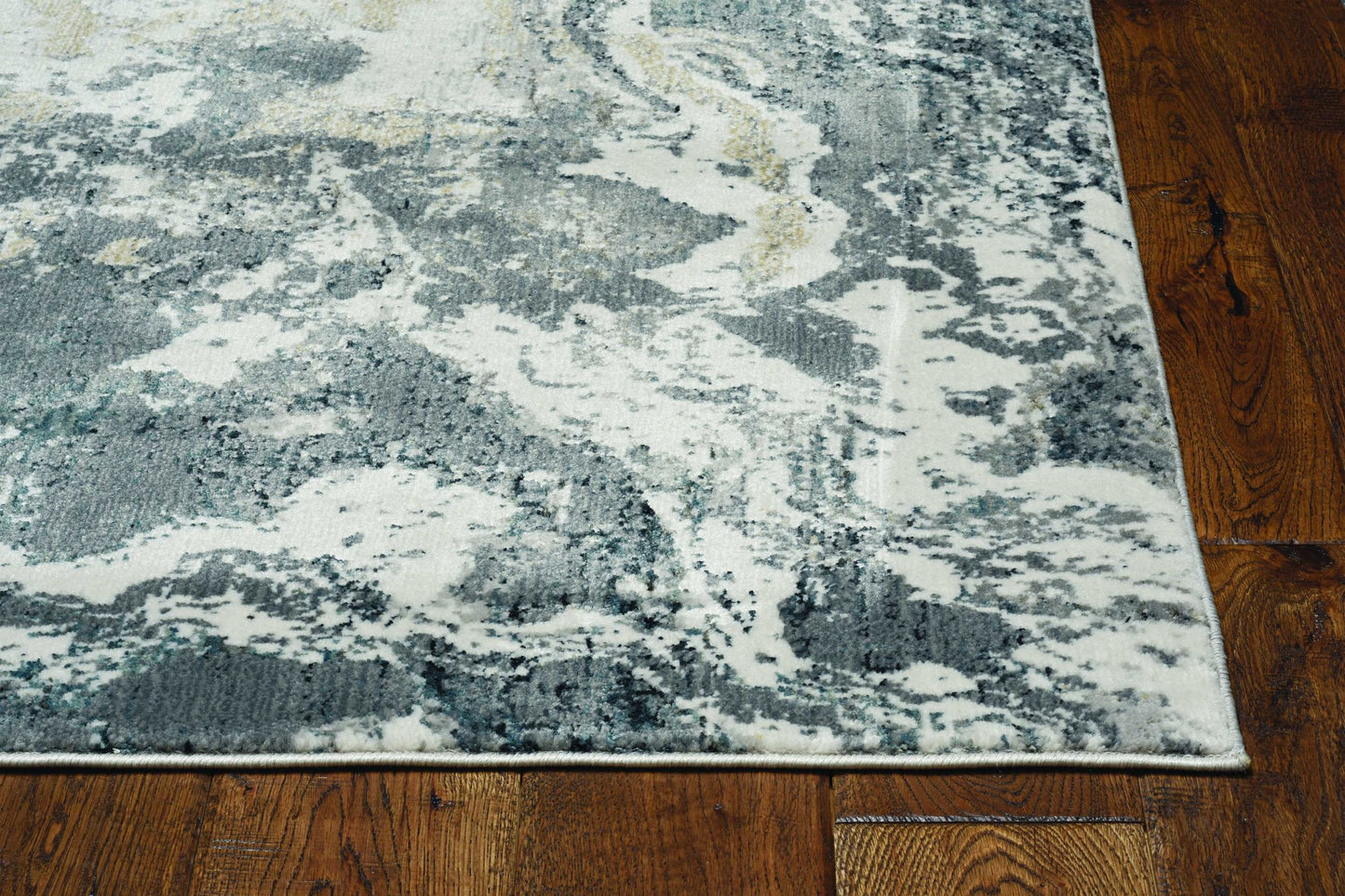 5' X 7' Beige Tan And Gold Abstract Hand Loomed Distressed Area Rug