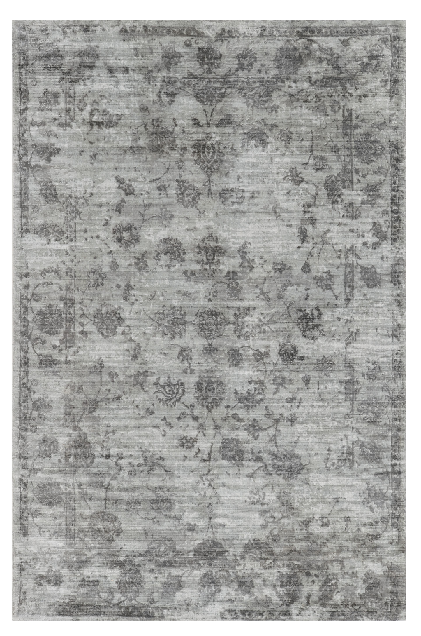 5' X 7' Beige Tan And Gold Abstract Hand Loomed Distressed Area Rug