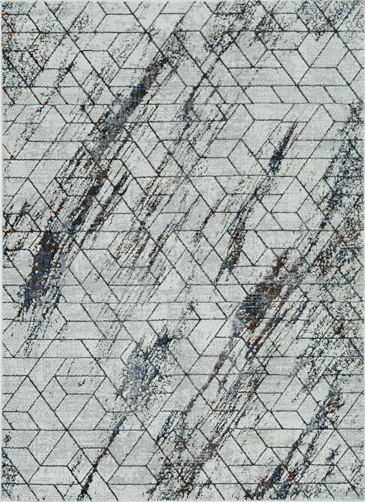10' X 13' Ivory And Brown Geometric Area Rug
