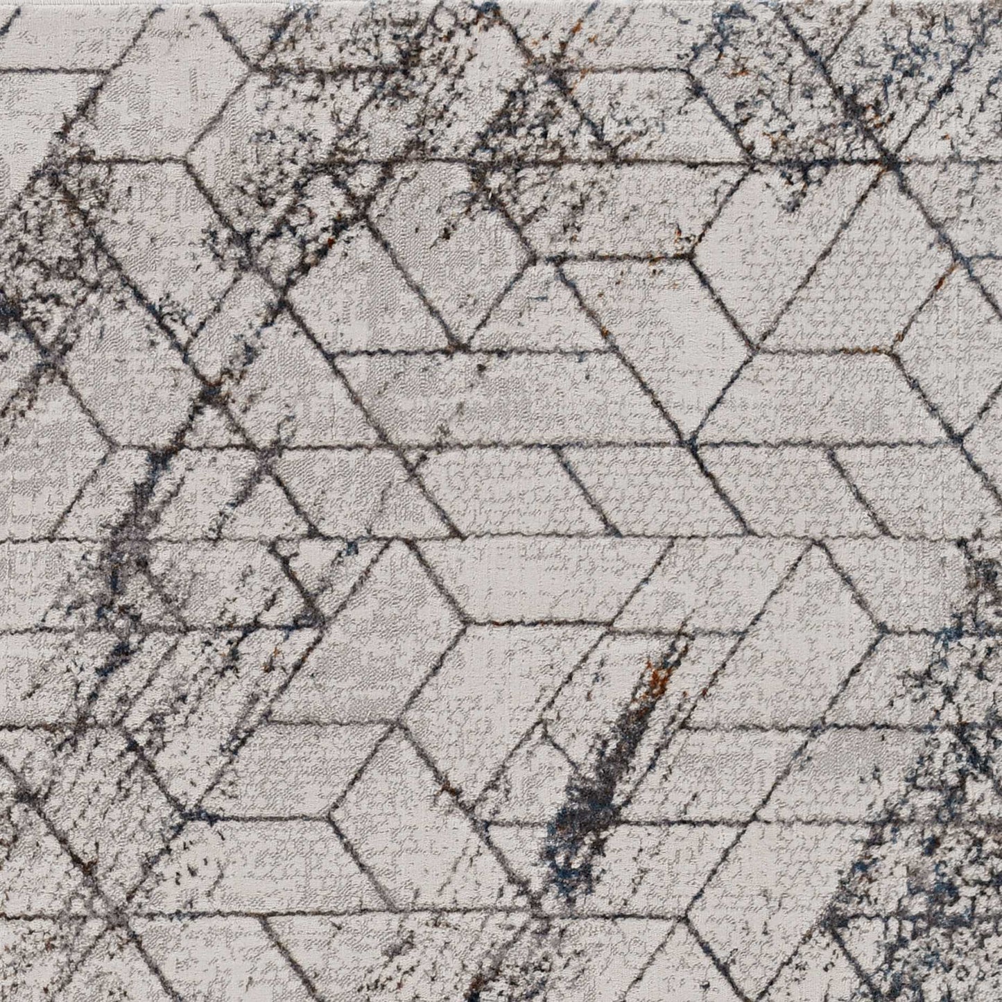 10' X 13' Ivory And Brown Geometric Area Rug