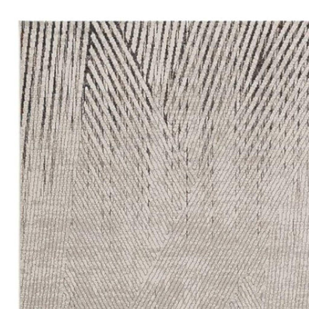 10' X 13' Ivory And Gray Geometric Area Rug