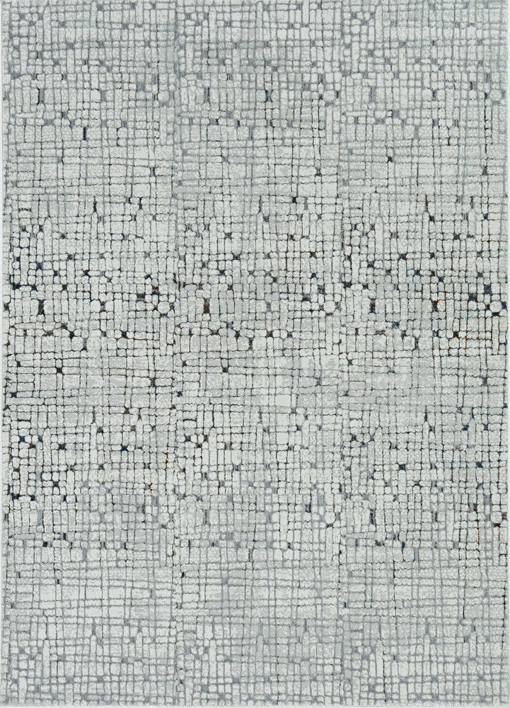 5' X 8' Gray And Black Abstract Distressed Area Rug