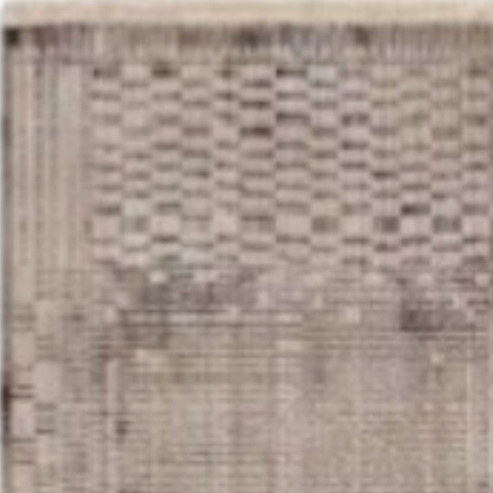 4' X 6' Beige And Brown Abstract Area Rug