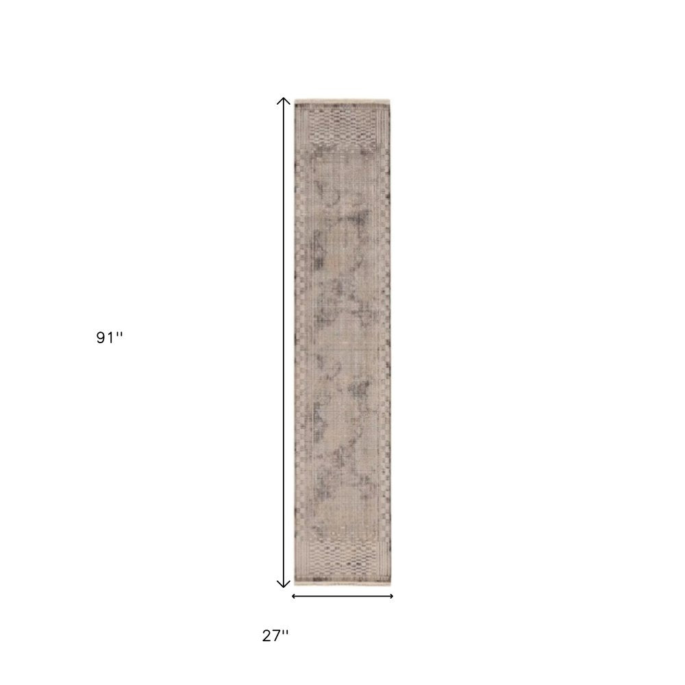 4' X 6' Beige And Brown Abstract Area Rug
