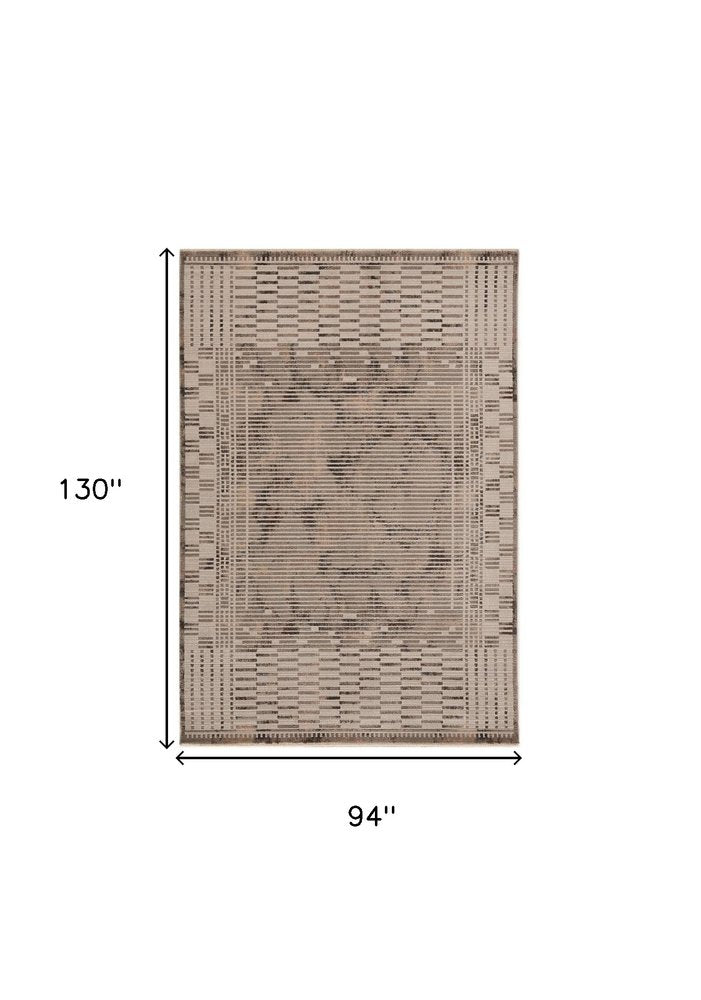4' X 6' Beige And Brown Abstract Area Rug