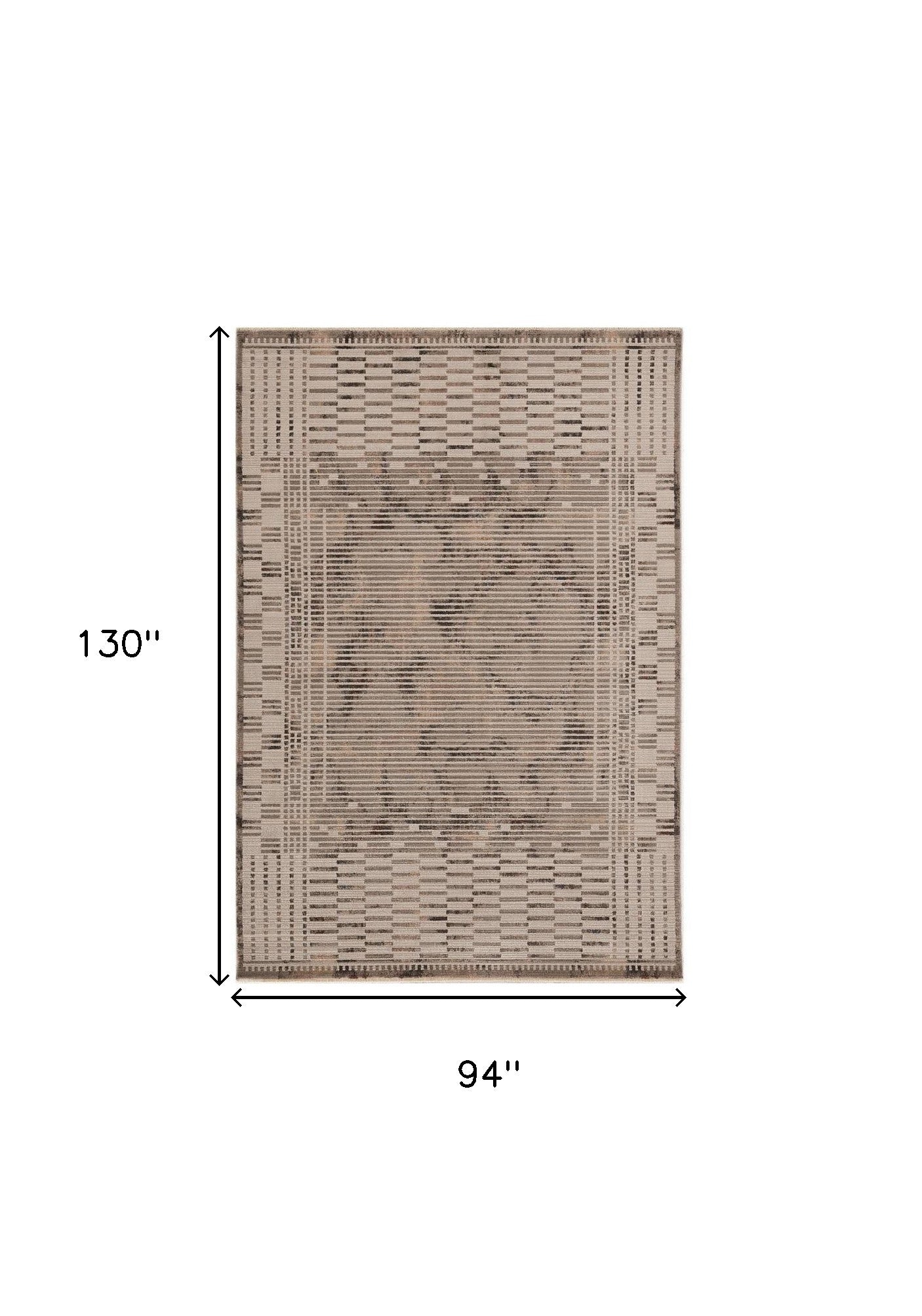 4' X 6' Beige And Brown Abstract Area Rug