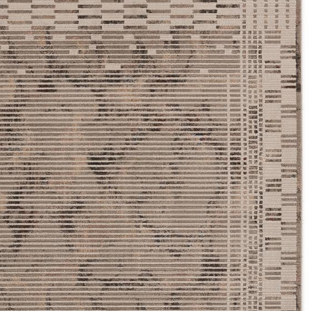 4' X 6' Beige And Brown Abstract Area Rug
