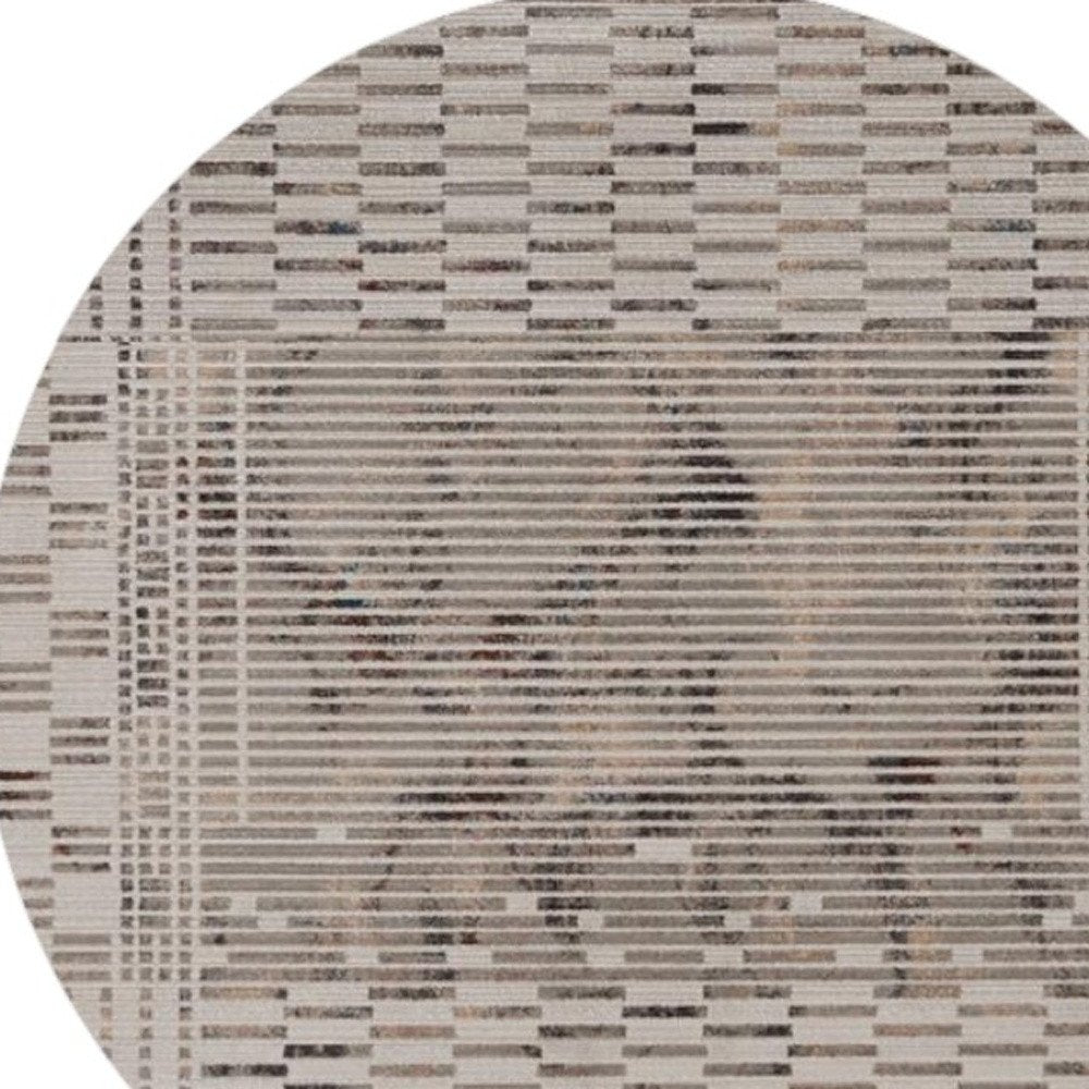 4' X 6' Beige And Brown Abstract Area Rug