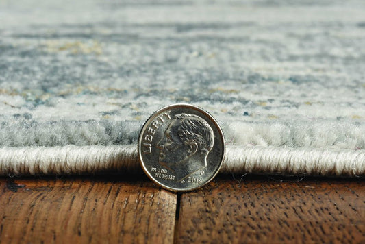 10' X 13' Gray And Ivory Abstract Area Rug