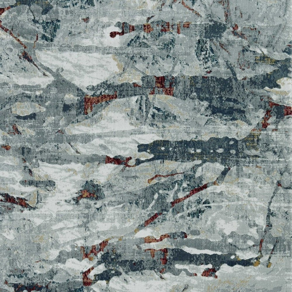 10' X 13' Gray And Beige Abstract Area Rug