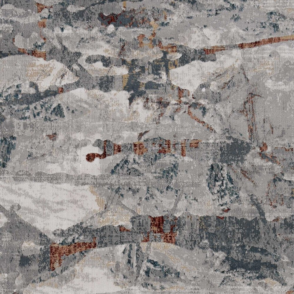 10' X 13' Gray And Beige Abstract Area Rug