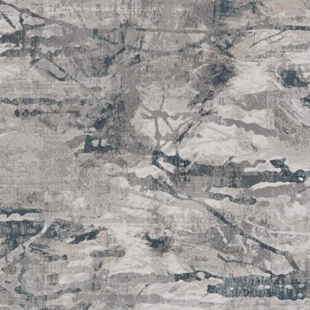 10' X 13' Gray And Beige Abstract Area Rug