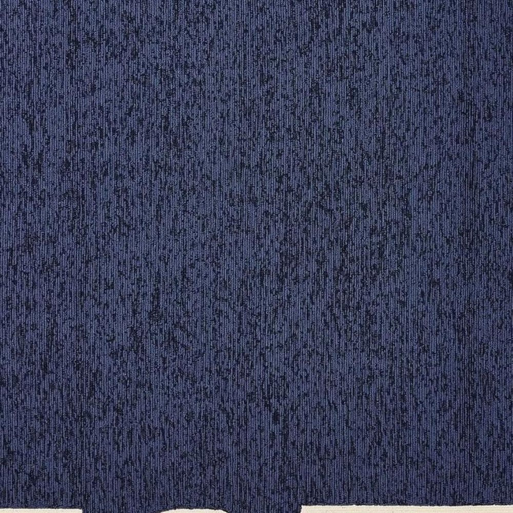 7' Blue And Ivory Square Geometric Handmade Indoor Outdoor Area Rug