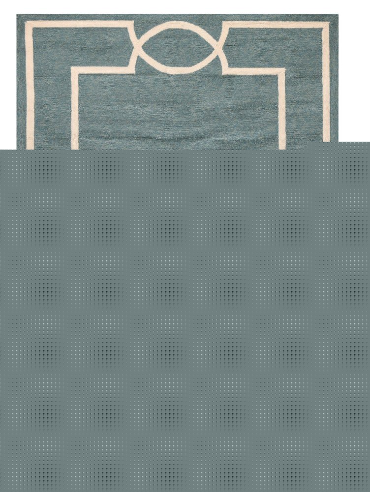 5' X 7' Gray And Ivory Handmade Indoor Outdoor Area Rug