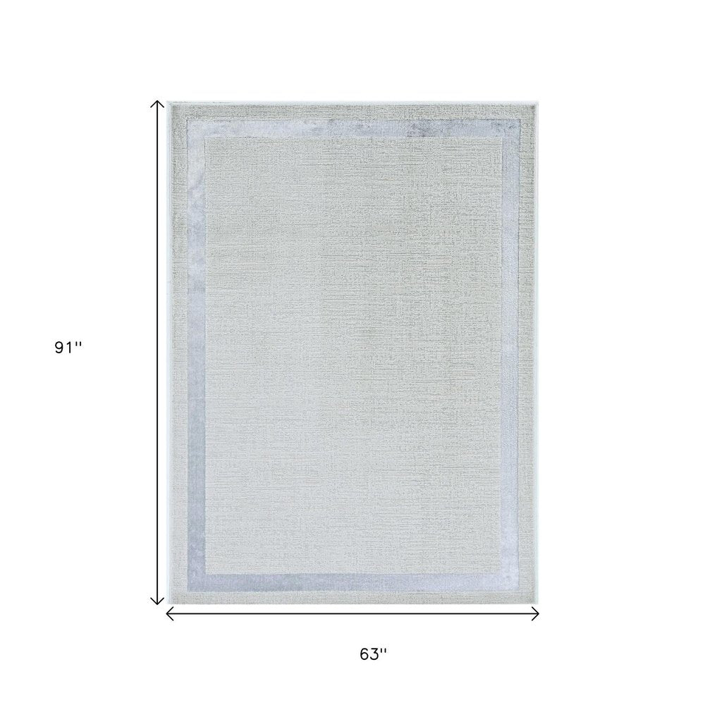 10' X 13' Ivory And Silver Abstract Area Rug