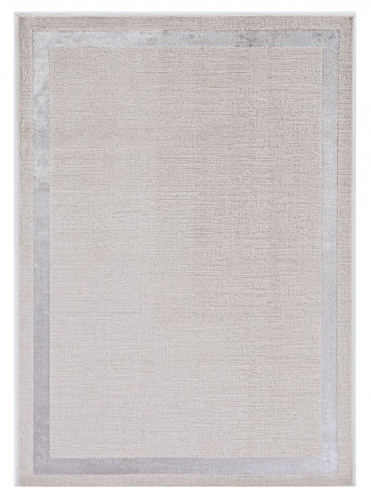 10' X 13' Ivory And Silver Abstract Area Rug