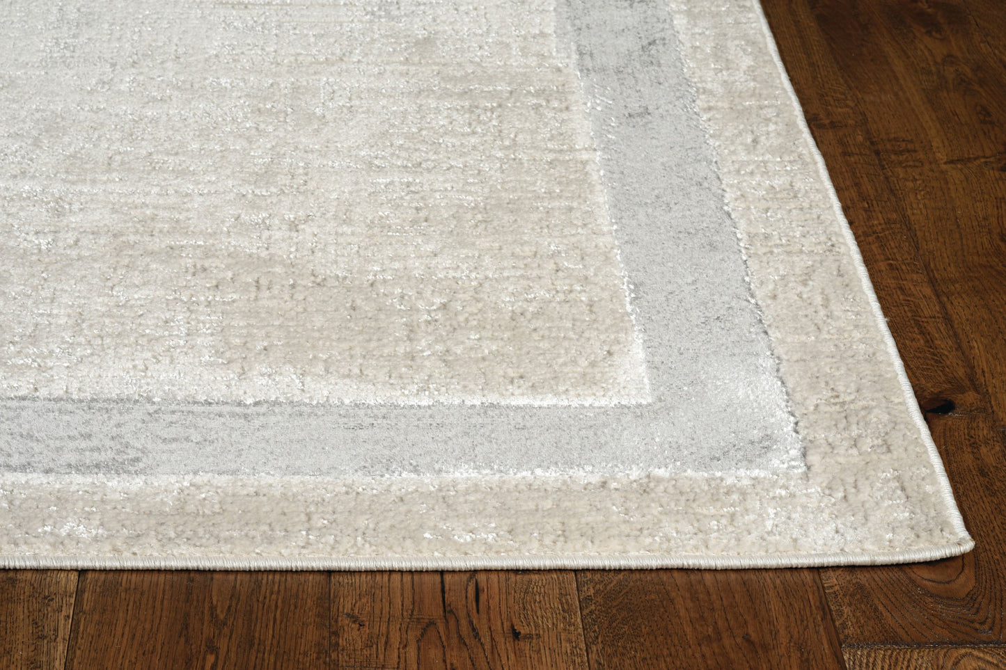 10' X 13' Ivory And Silver Abstract Area Rug
