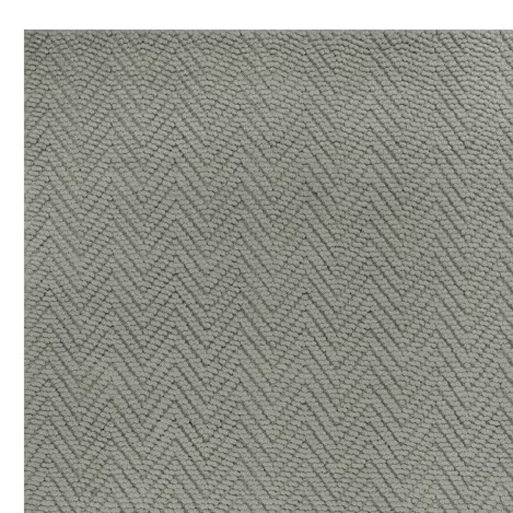 2' X 4' Gray Jute Chevron Hand Woven Area Rug