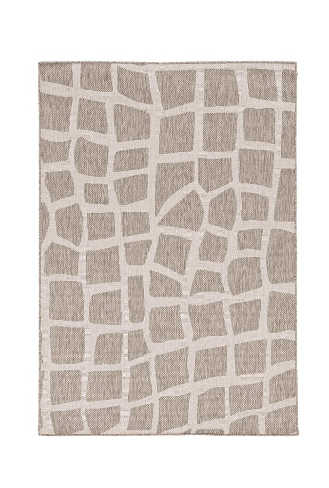 3' X 5' Gray and Ivory Cobblestone Area Rug