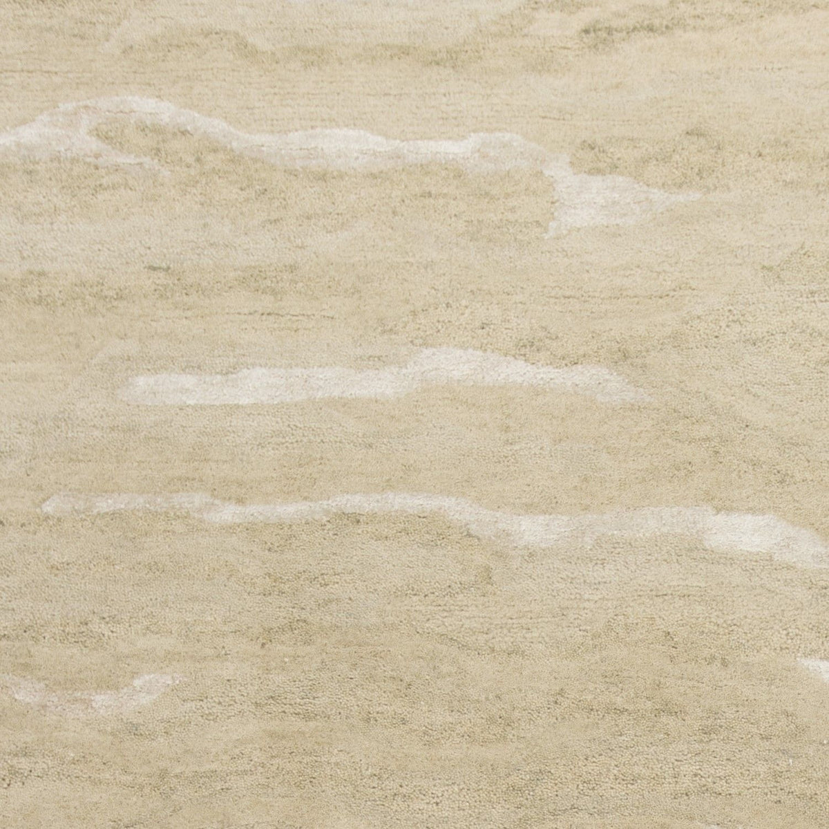8' X 10' Tan and Ivory Wool Abstract Hand Tufted Area Rug