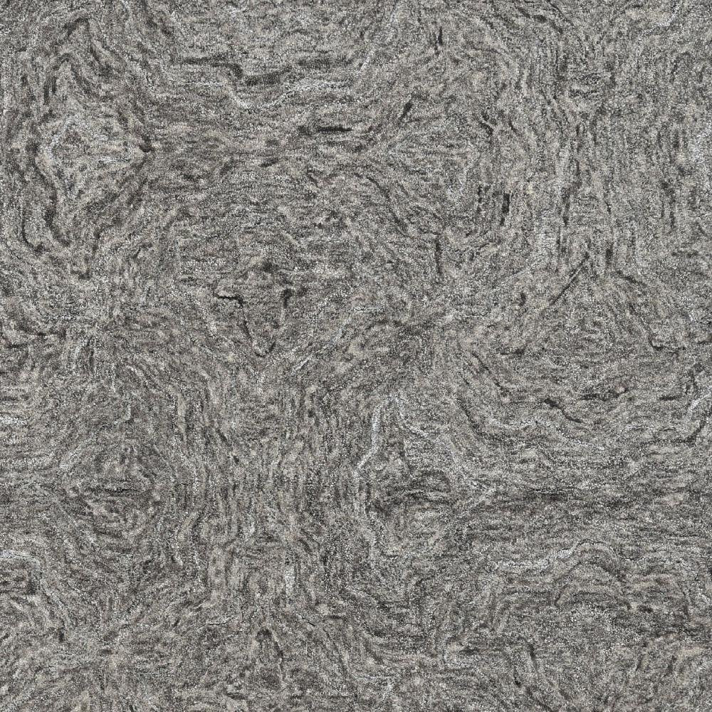 5' X 7' Gray And Dark Gray Abstract Hand Tufted Area Rug