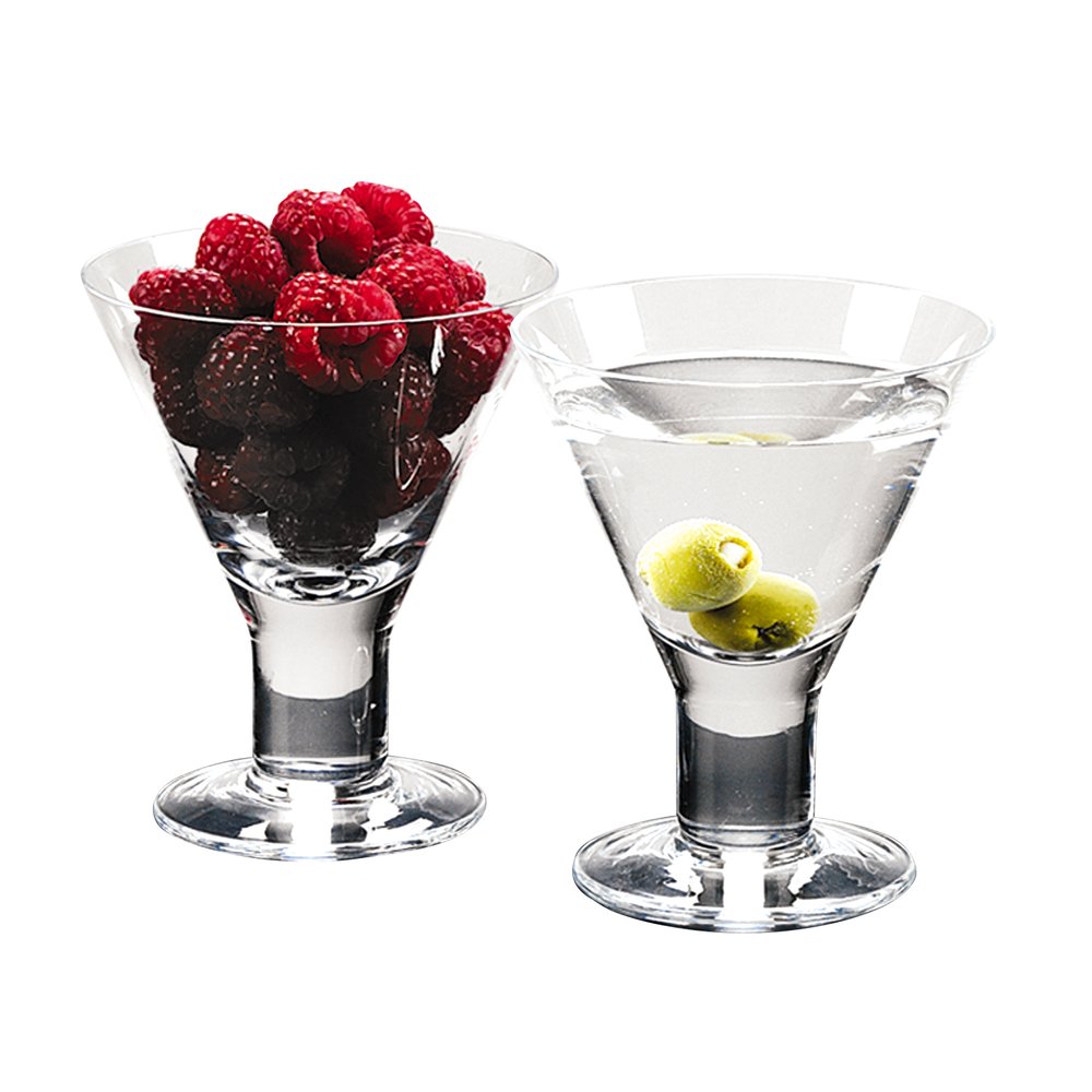 Mouth Blown Crystal Set Of 4 Martini Or Dessert Servers 6 Oz