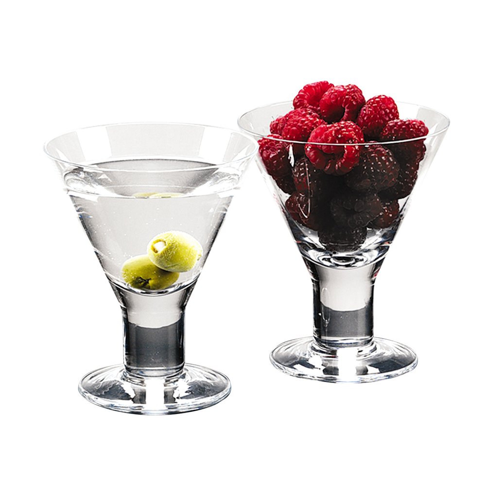 Mouth Blown Crystal Set Of 4 Martini Or Dessert Servers 6 Oz
